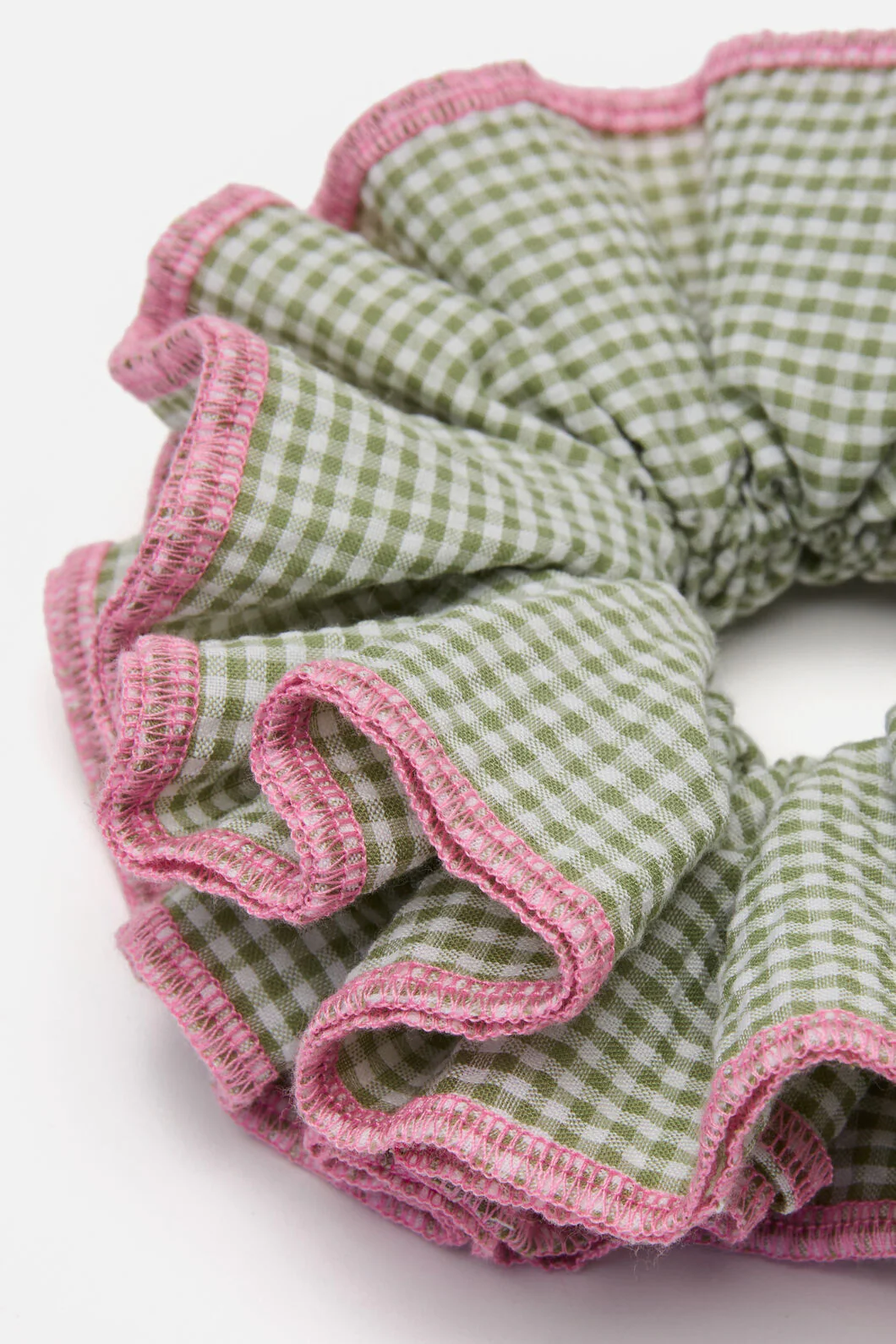 Green Gingham Scrunchie - Image 2