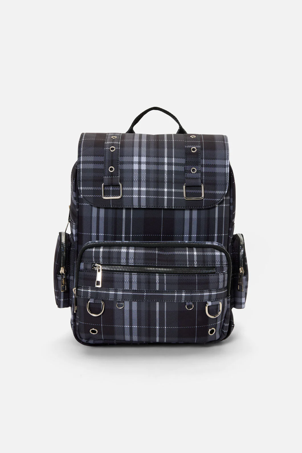 Grey Tartan Backpack - Image 3