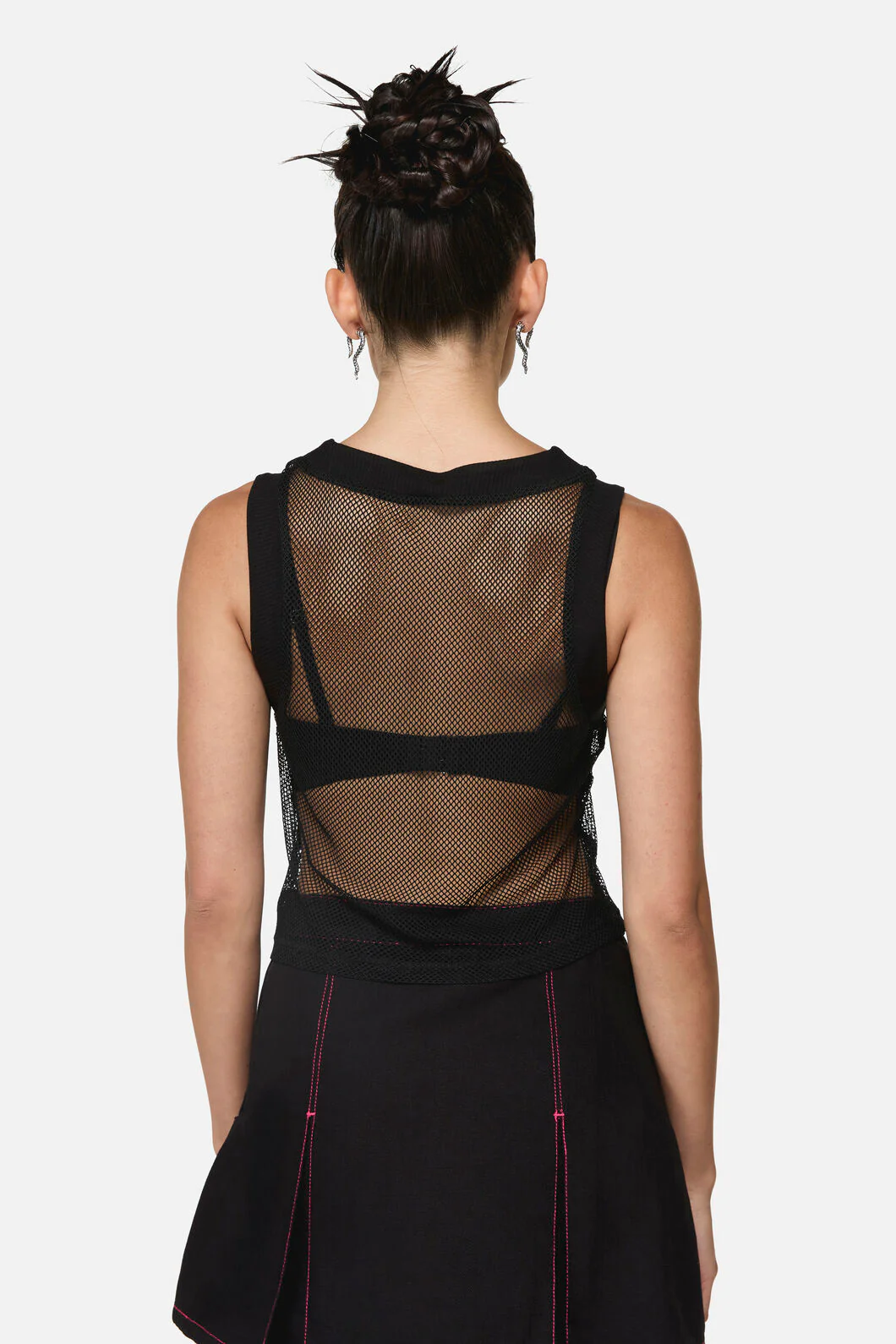 Black Grunge Fishnet Tank - Image 6