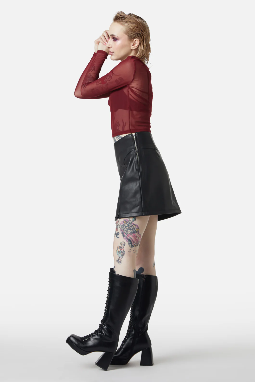 Guarded Pu Skirt - Image 3