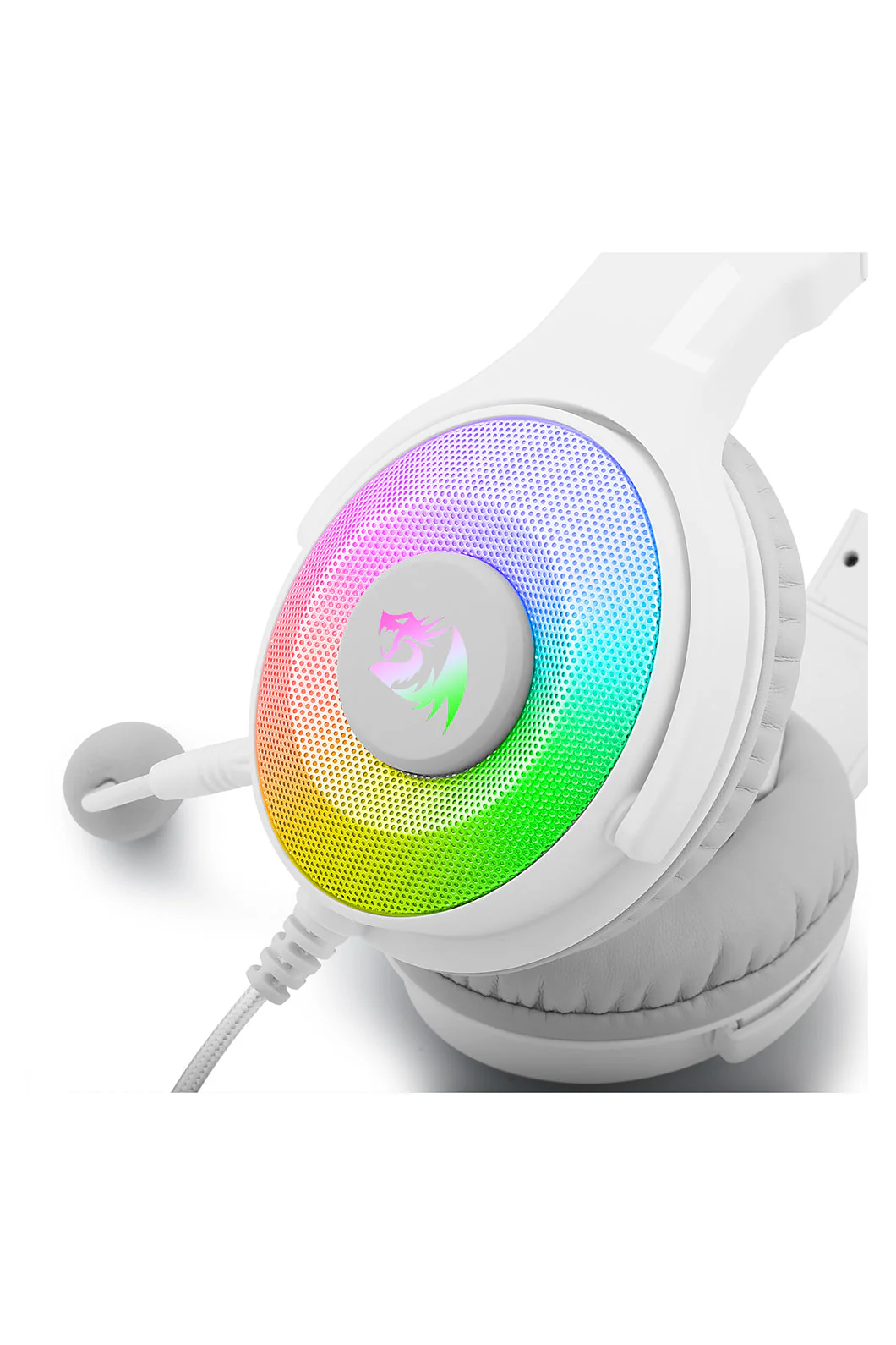 Redragon H350W-RGB Pandora White Over-Ear Virtual 7.1 RGB Gaming Headset - Image 5