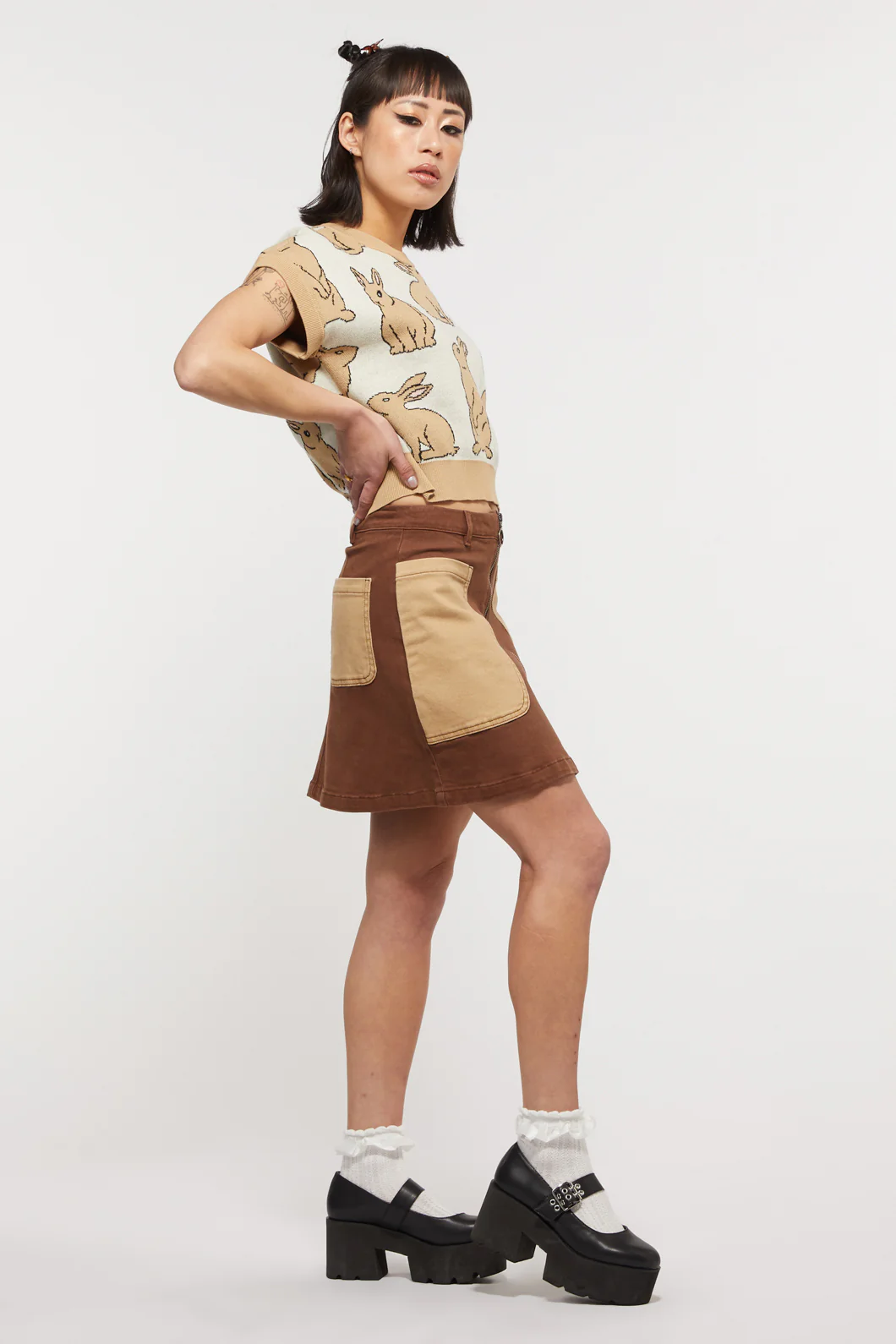 Hamlet Split Drill Skirt - Image 3