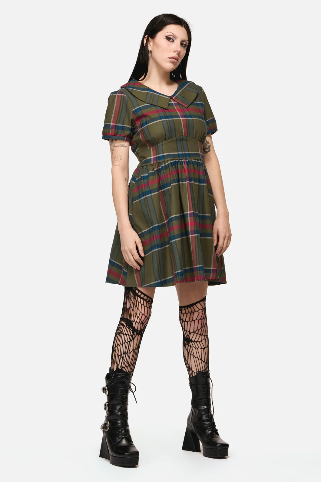Harbinger Goth Mini Dress - Image 5
