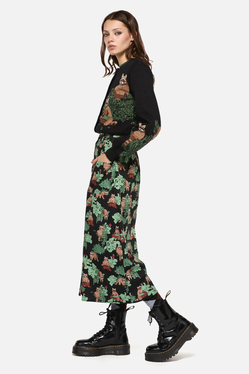 Haus Of Raccon Print Skirt - Image 3