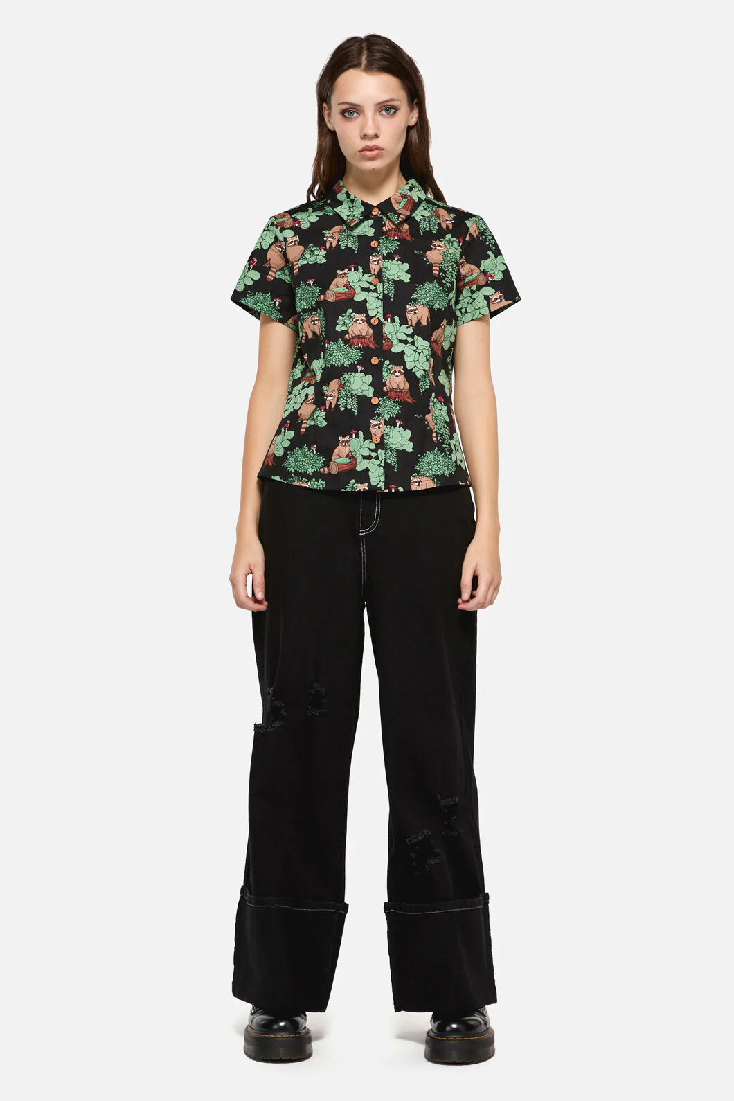 Haus Of Raccoon Print Blouse - Image 2