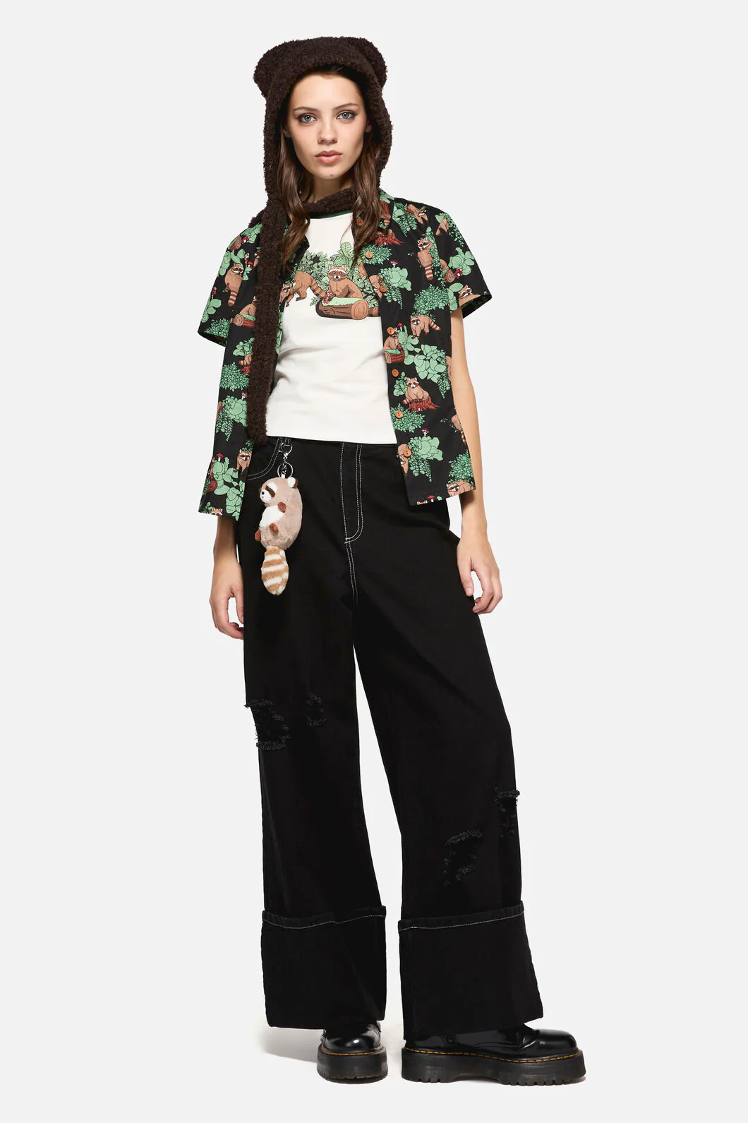 Haus Of Raccoon Print Blouse - Image 5