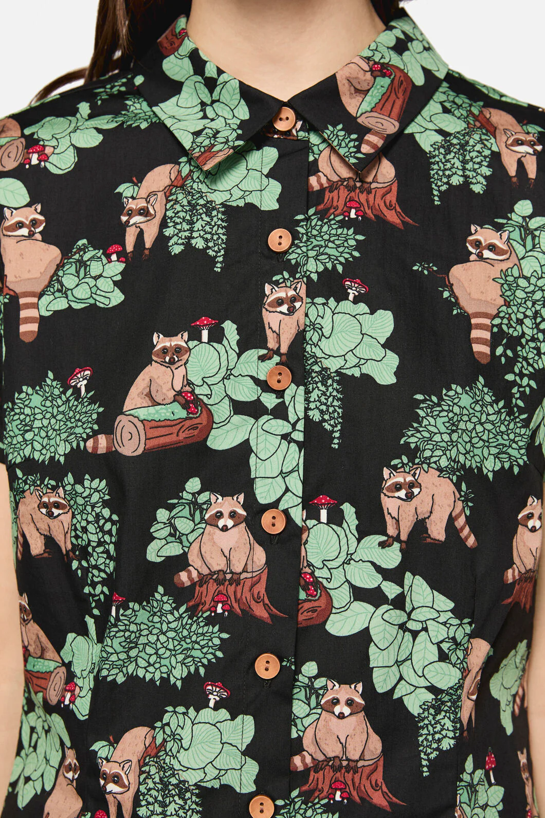 Haus Of Raccoon Print Blouse - Image 6