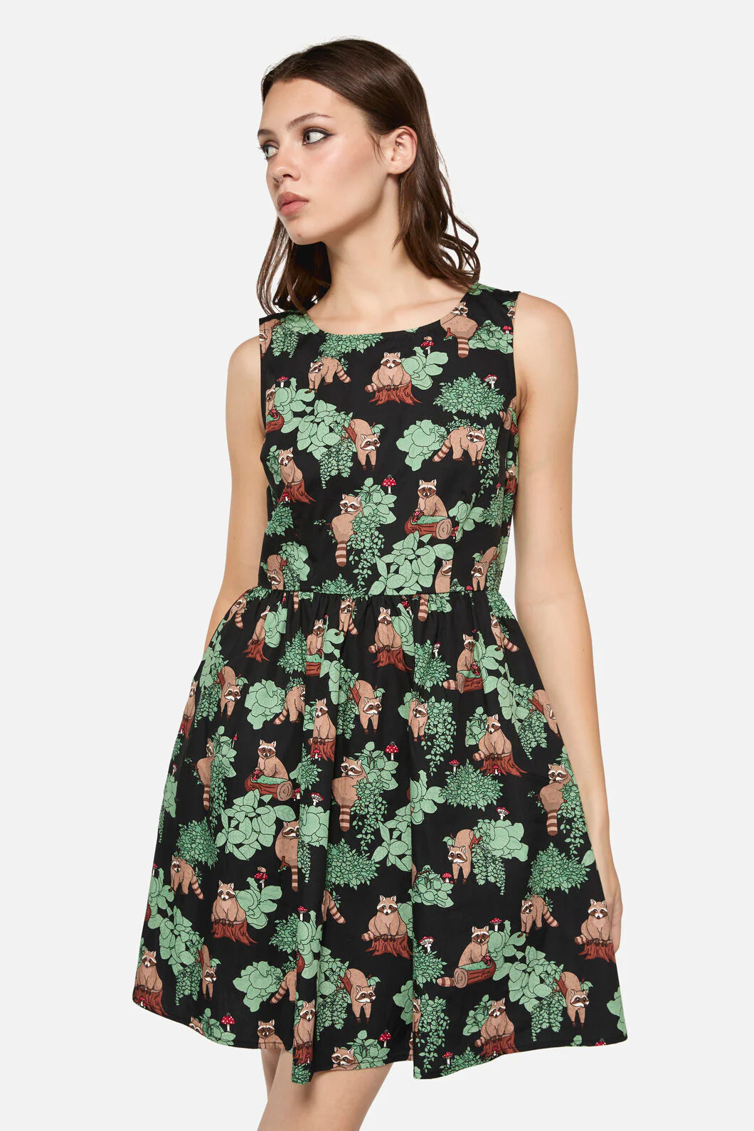 Haus Of Raccoon Print Dress - Image 2