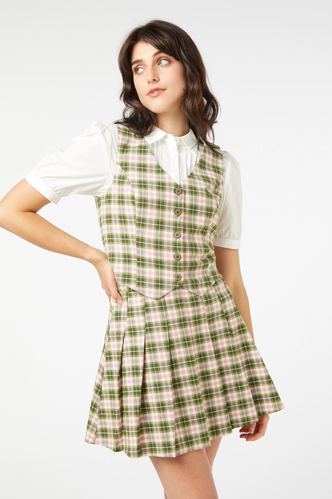 Hazel Check Vest - Image 3