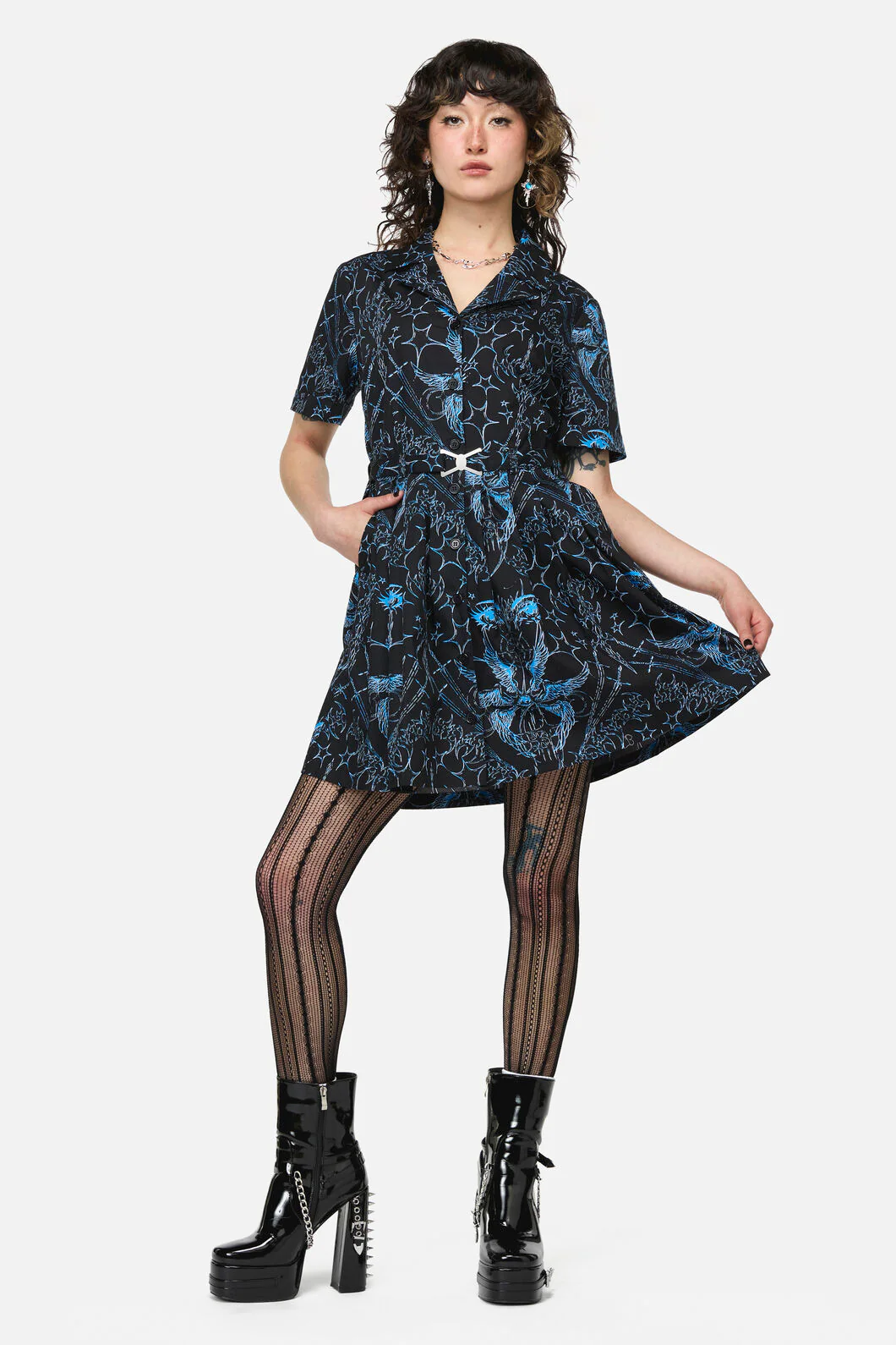 Heathen Goth Mini Dress - Image 2