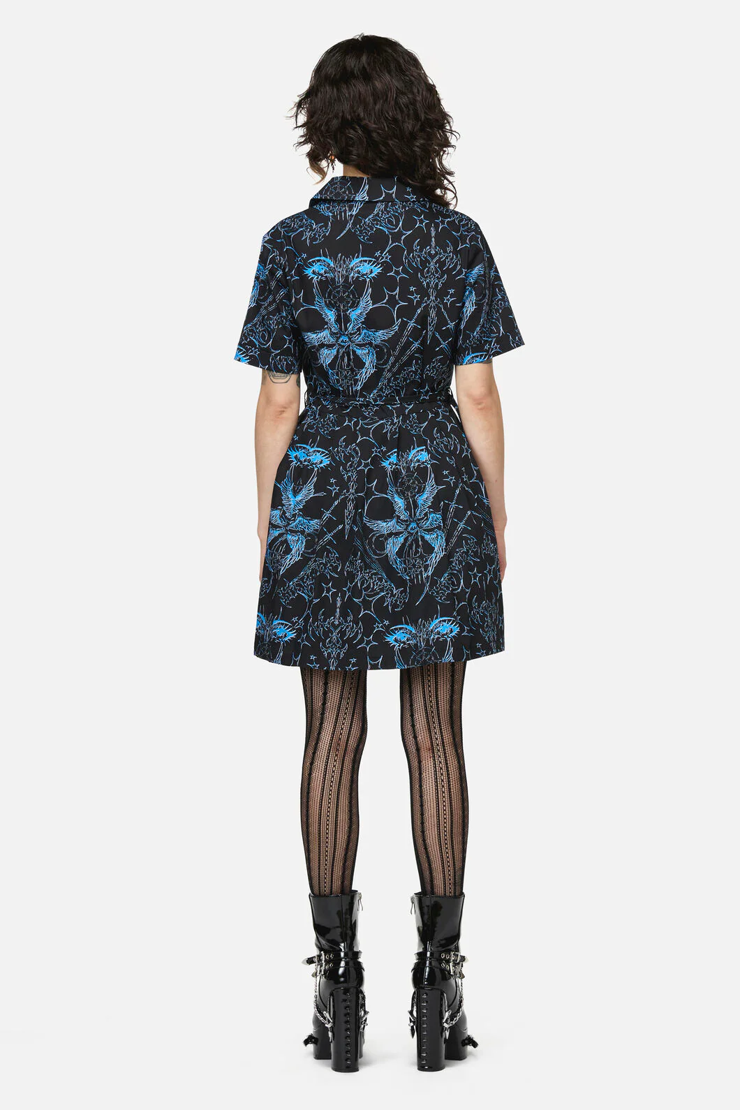 Heathen Goth Mini Dress - Image 4