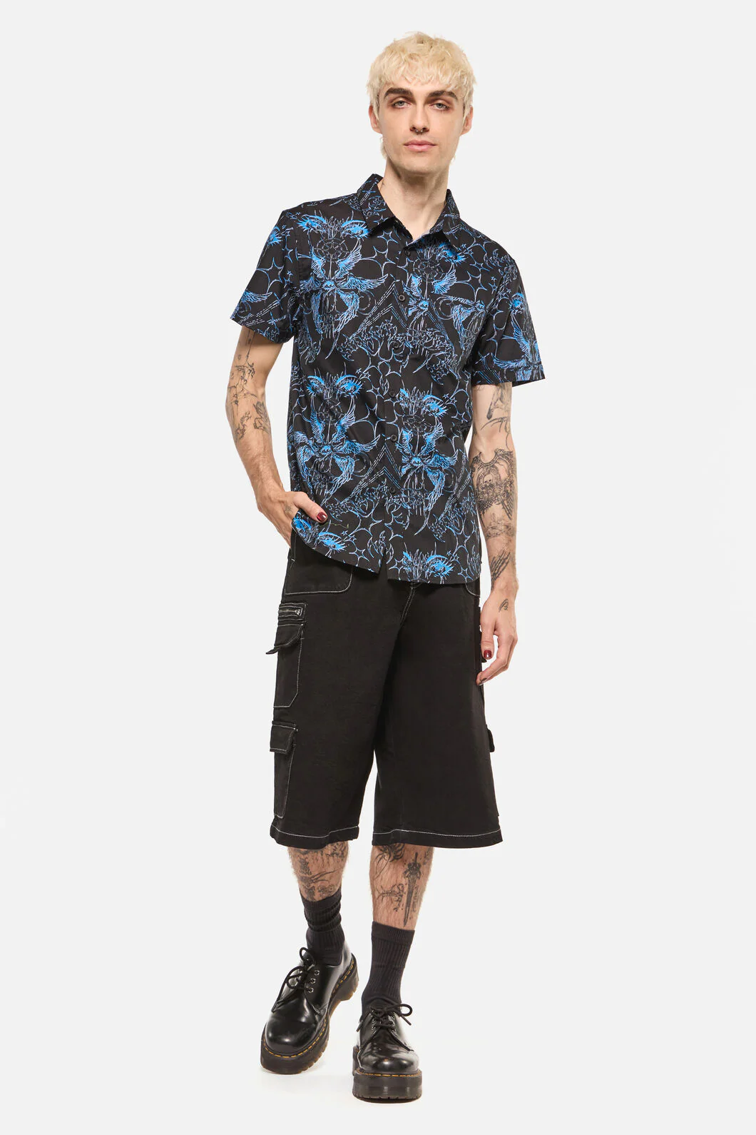Heathen Goth Print Shirt - Image 7