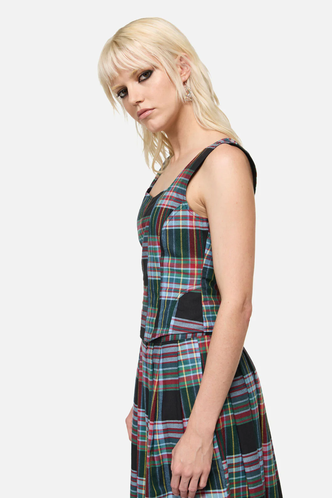 Hermit Goth Tartan Corset Top - Image 2