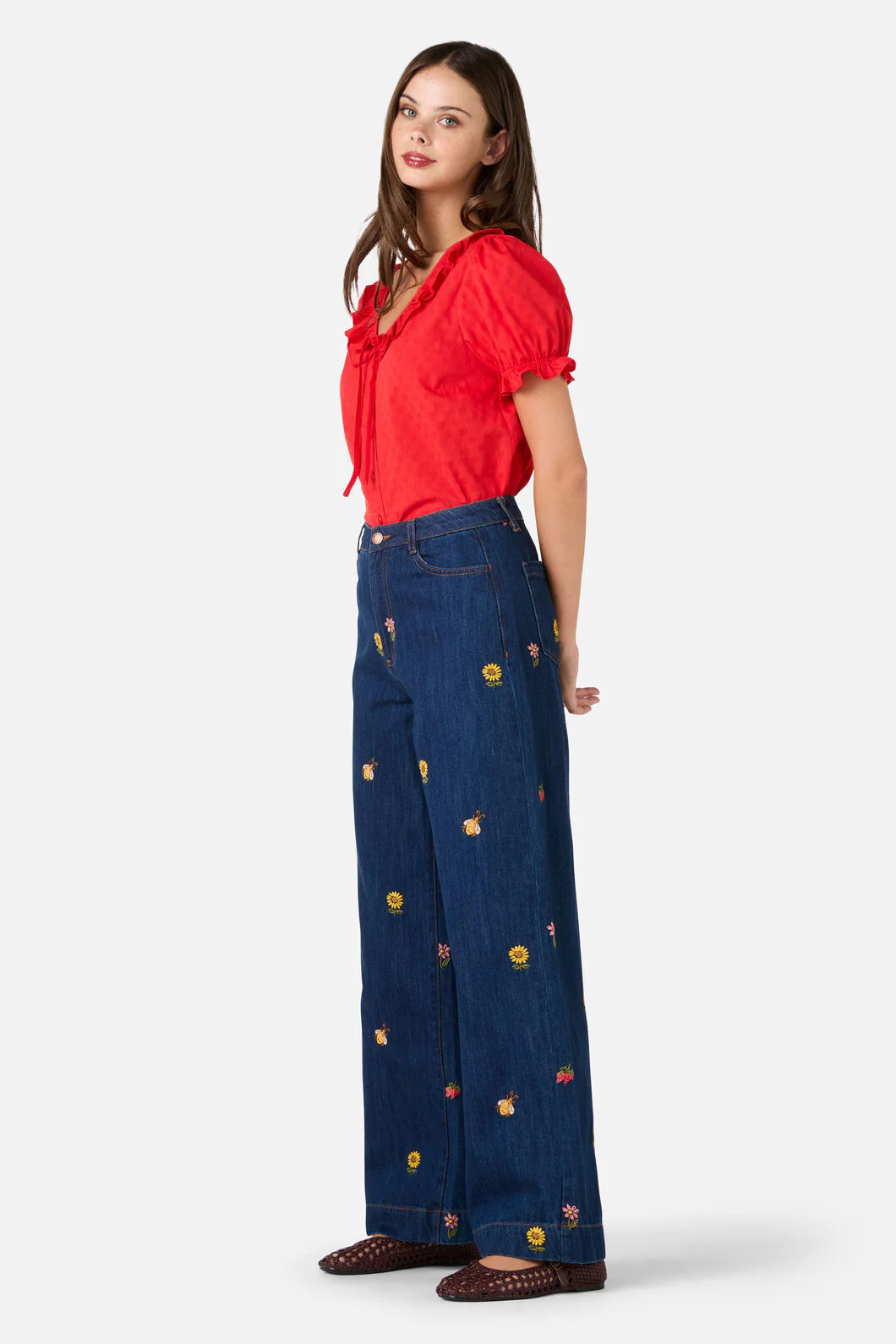 Honey Embroidered Jean - Image 3