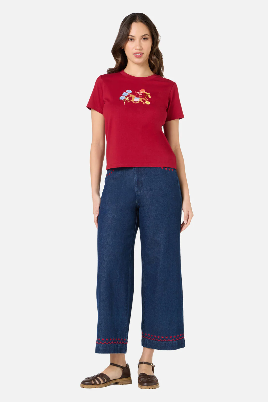 Horse & Flower Printed Tee
