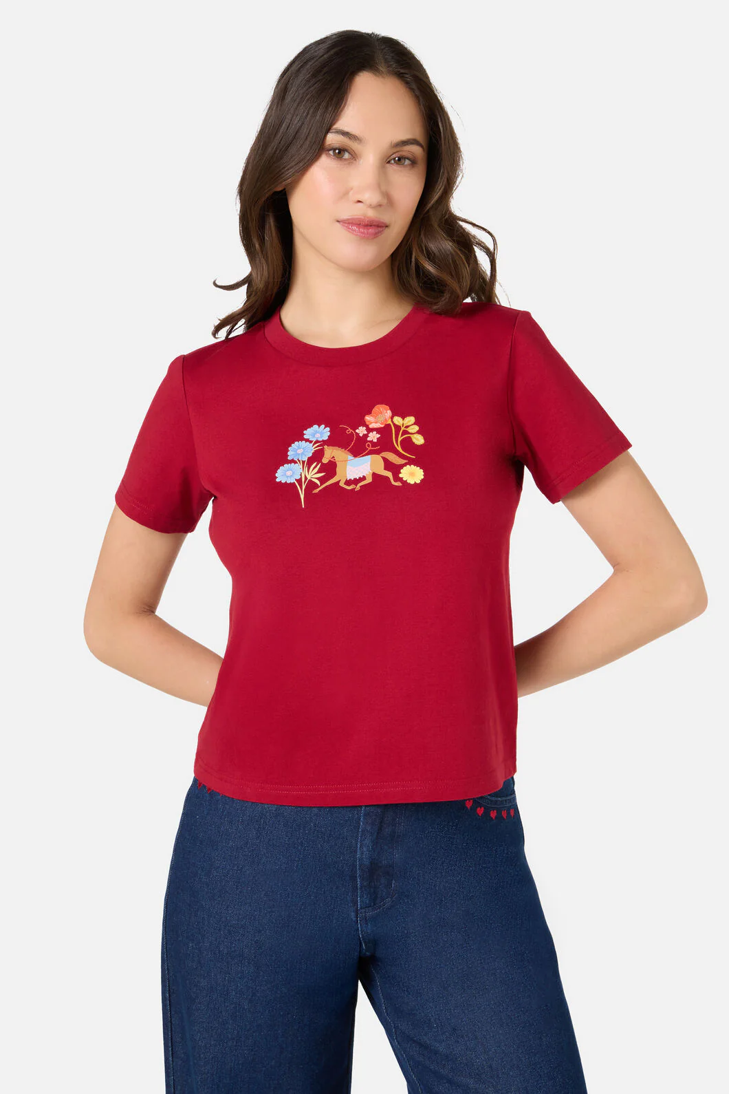 Horse & Flower Printed Tee - Image 2