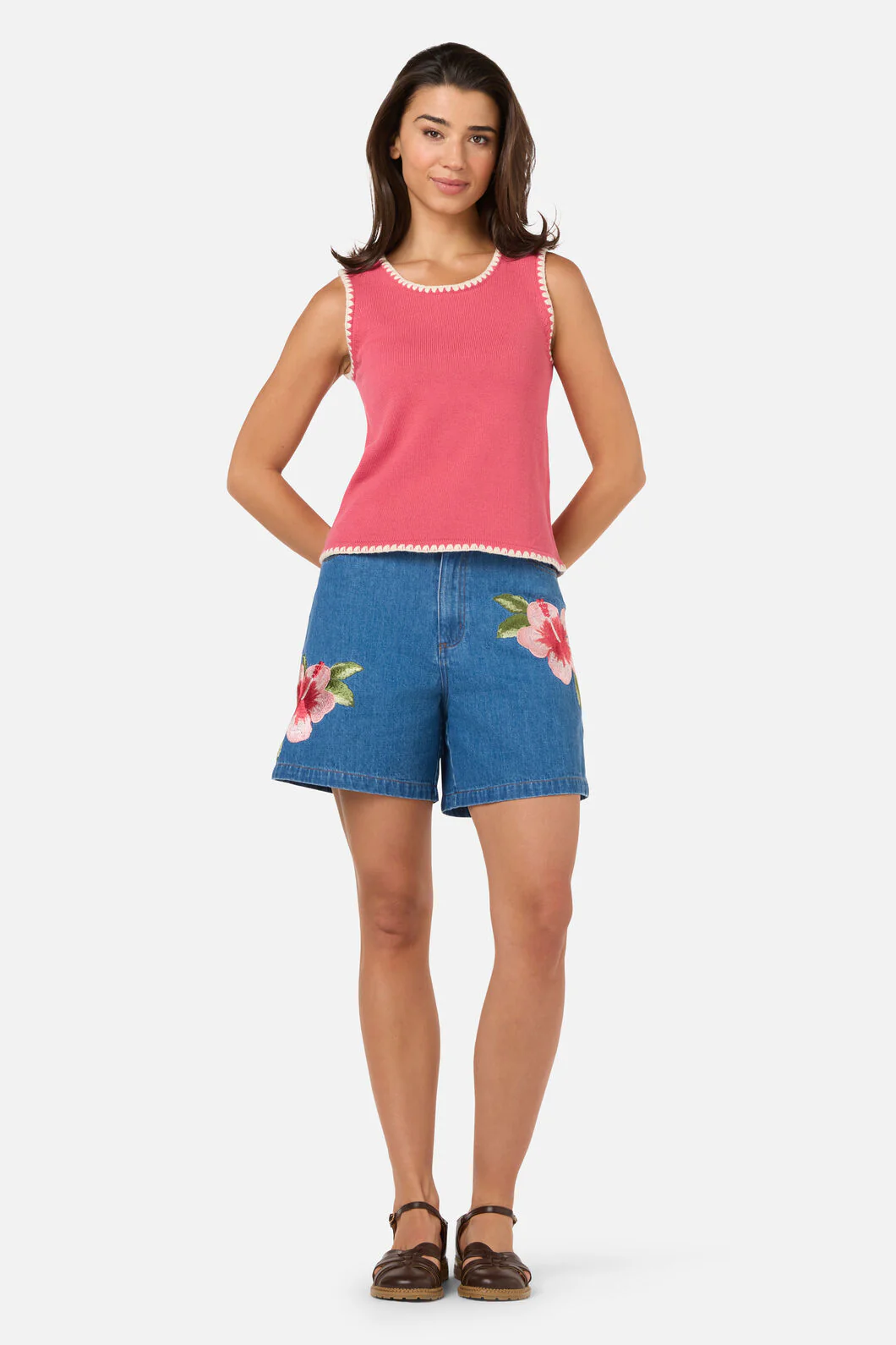 Imogen Blanket Stitch Knit Top - Image 2