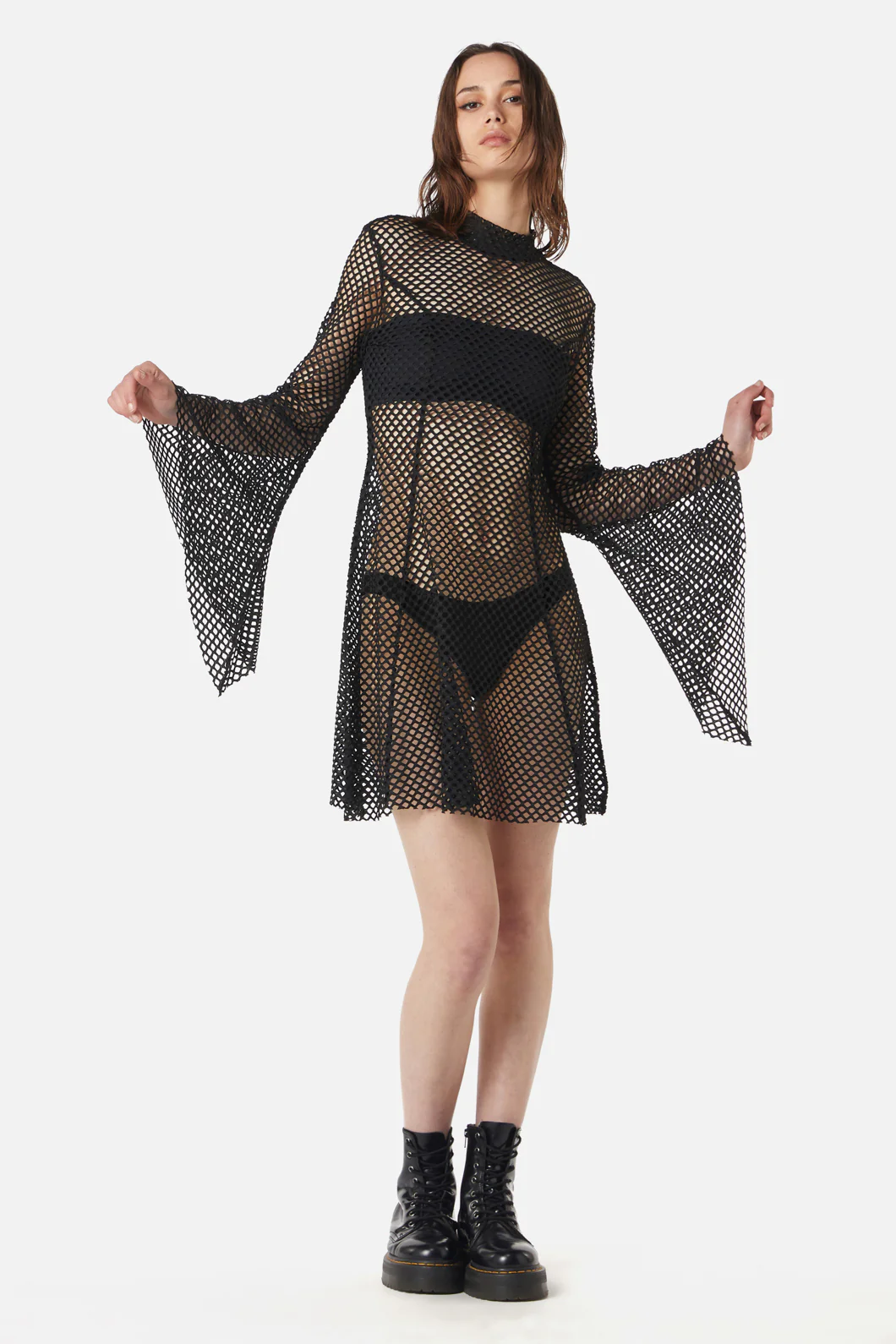 Industrial Hybrid Mesh Dress - Image 3
