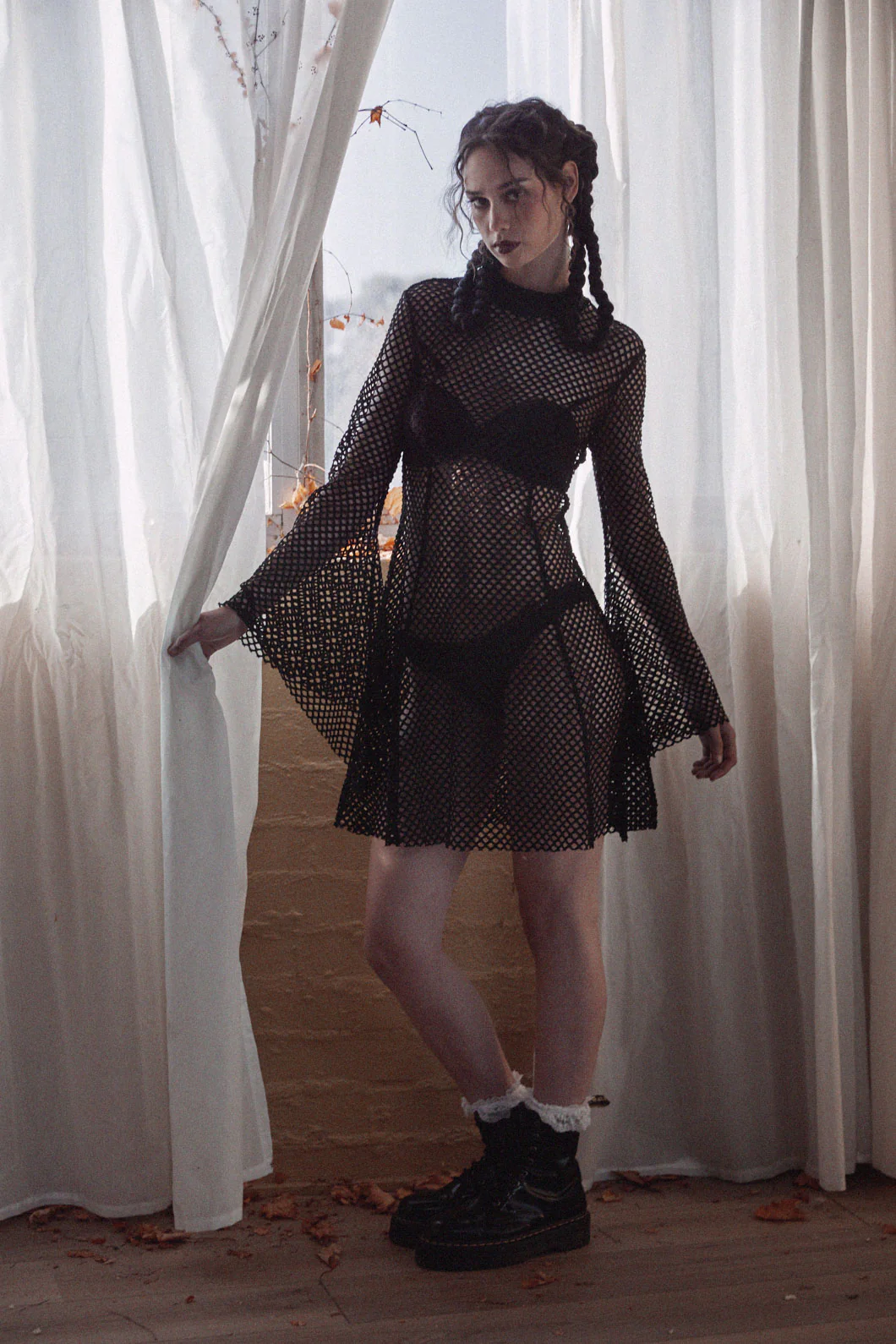 Industrial Hybrid Mesh Dress - Image 7