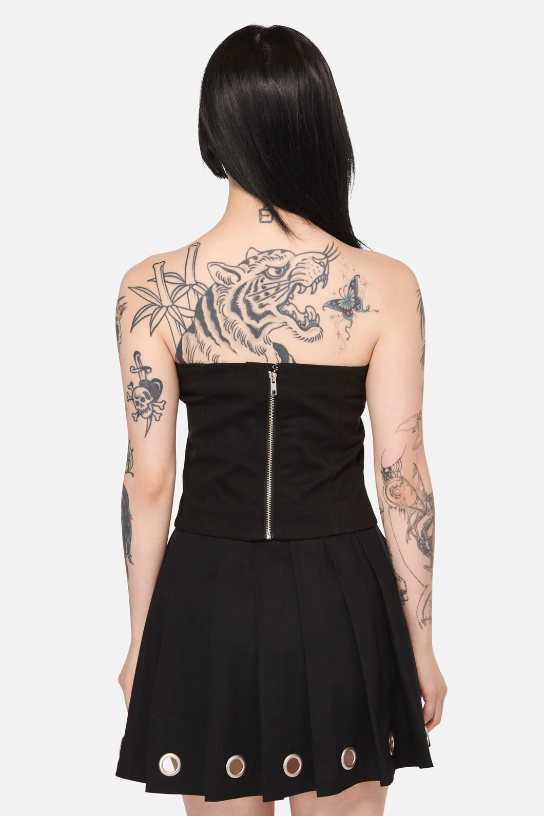 Inferno Eyelet Punk Corset Top - Image 3
