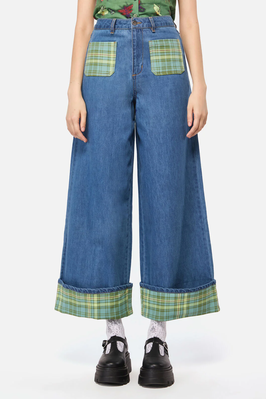 Insect Obsessed Tartan Cuff Jean - Image 2