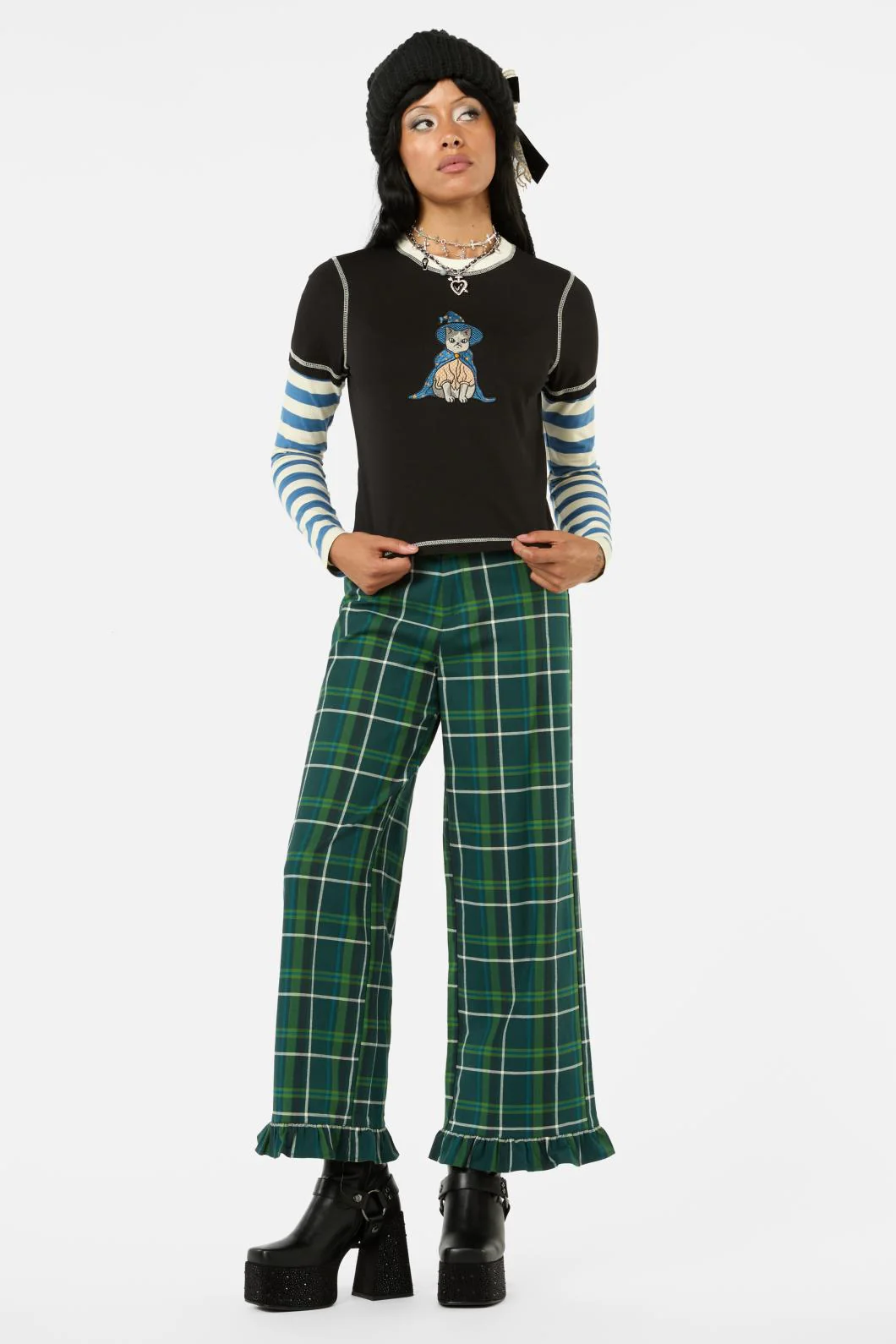 Iykyk Long Contrast Sleeve Top - Image 3