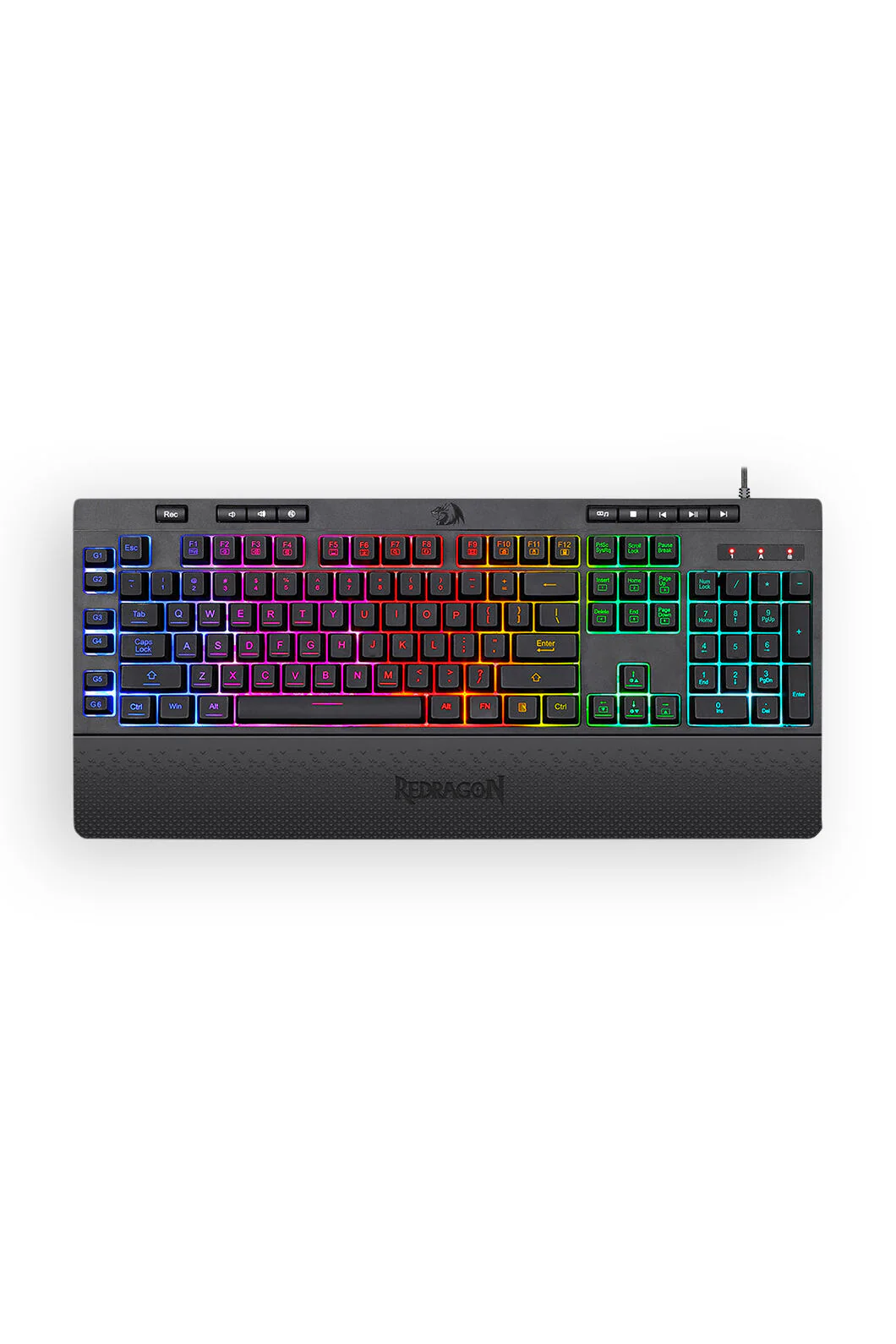 Redragon K512 Shiva RGB Backlit Full Size Wired Membrane Gamin Keyboard (Black)