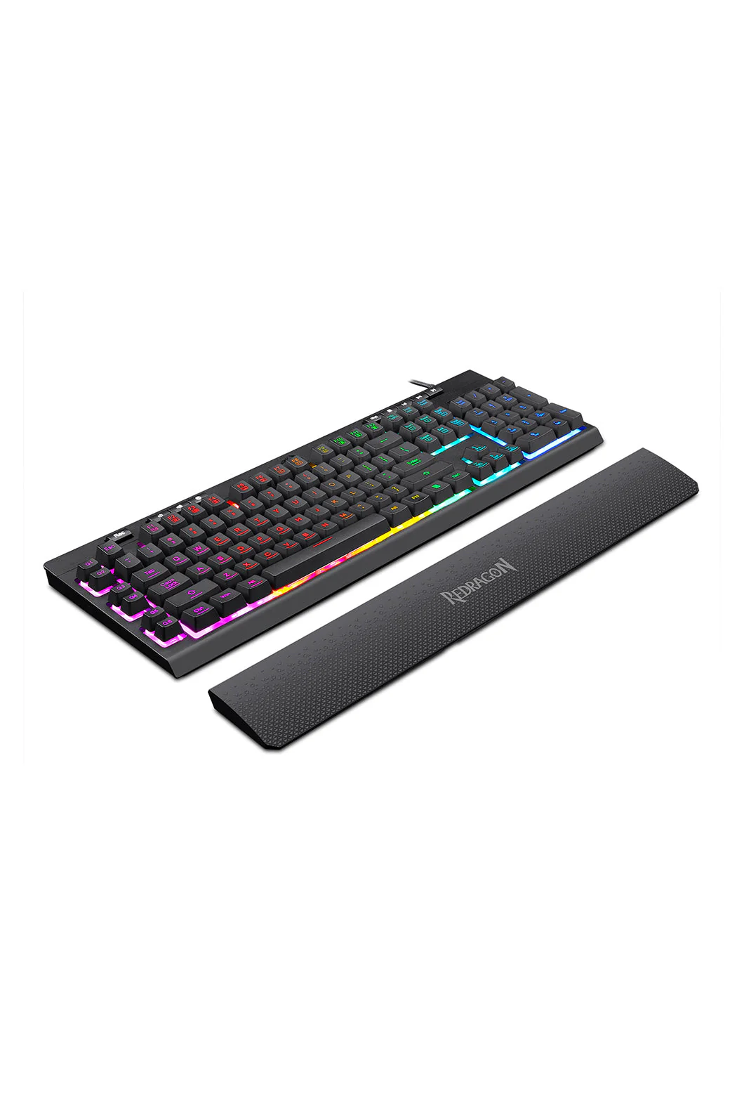 Redragon K512 Shiva RGB Backlit Full Size Wired Membrane Gamin Keyboard (Black) - Image 2