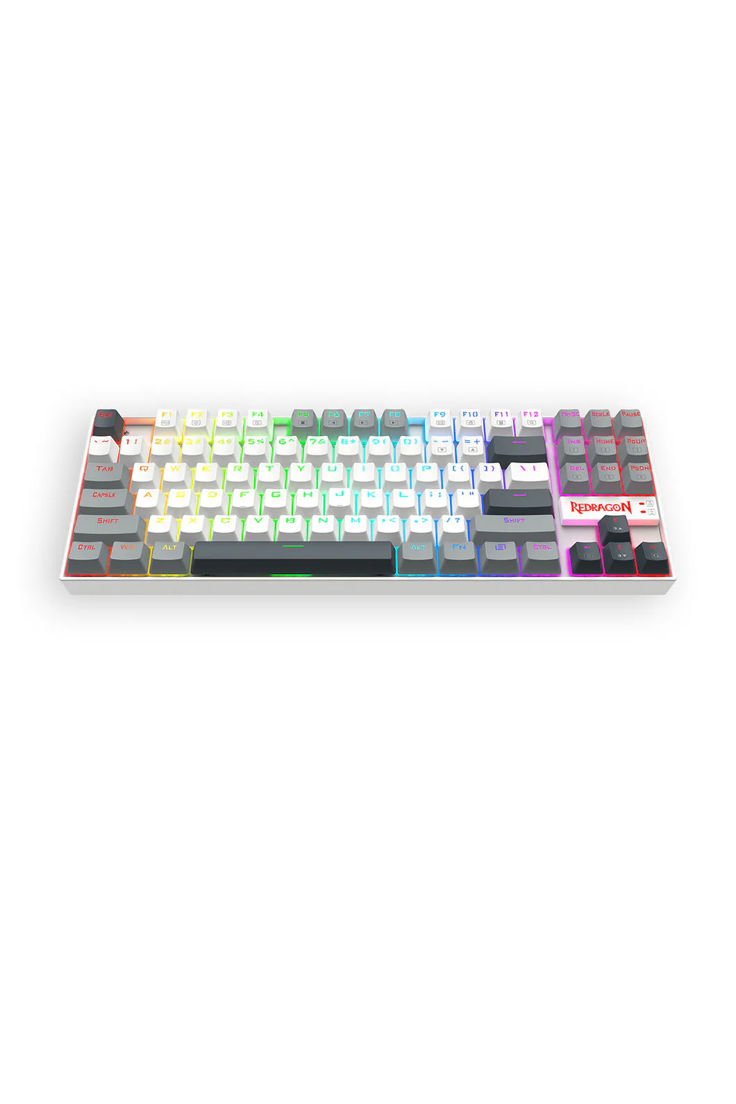 Redragon K552WGL-RGB Kumara Wired Mechanical Keyboard - White/Grey - Image 4