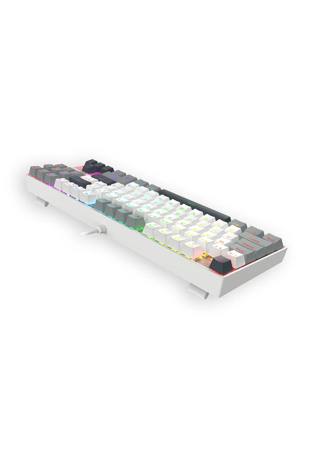 Redragon K552WGL-RGB Kumara Wired Mechanical Keyboard - White/Grey - Image 5
