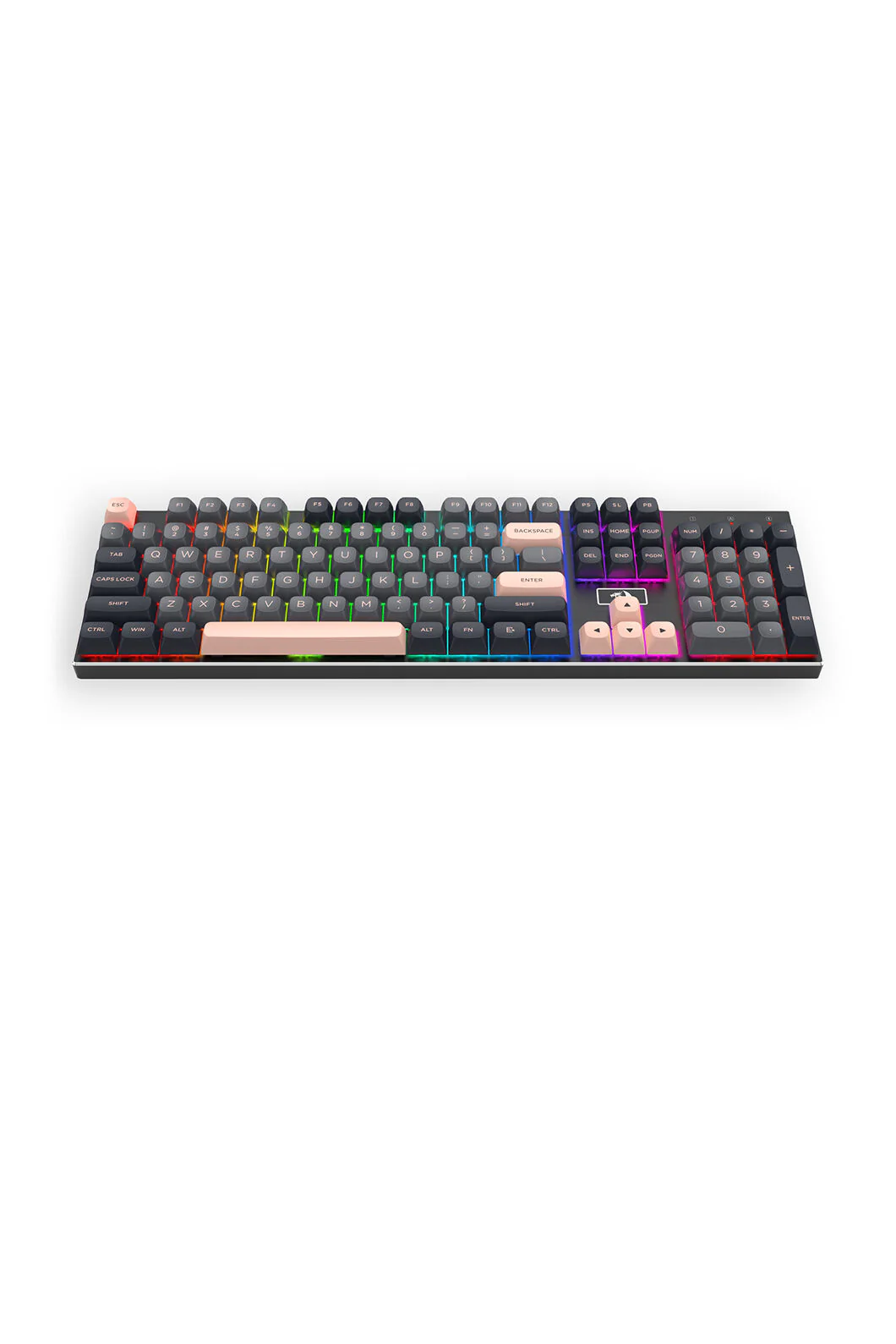 Redragon K556GBP-RGB Devarajas Metal KB - Grey/Black/Pink - Image 5