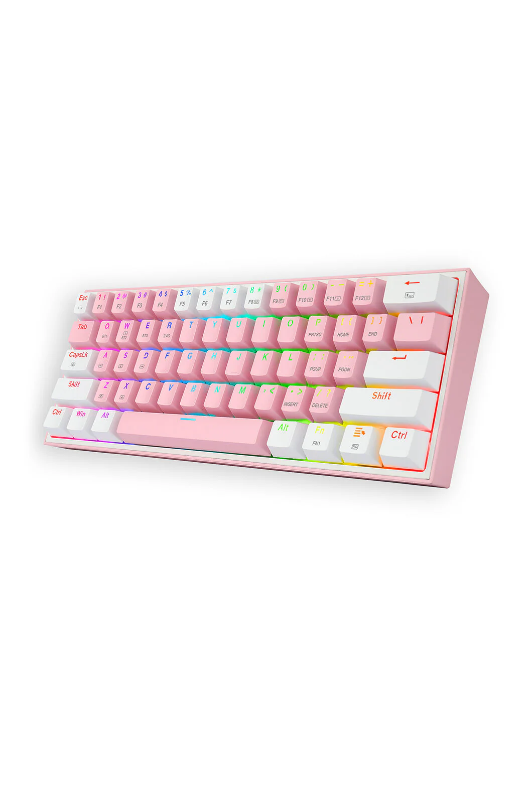 Redragon K616-RGB Fizz Pro Pink/White 65% Tri-Mode Wireless Mechanical Gaming Keyboard - Image 2