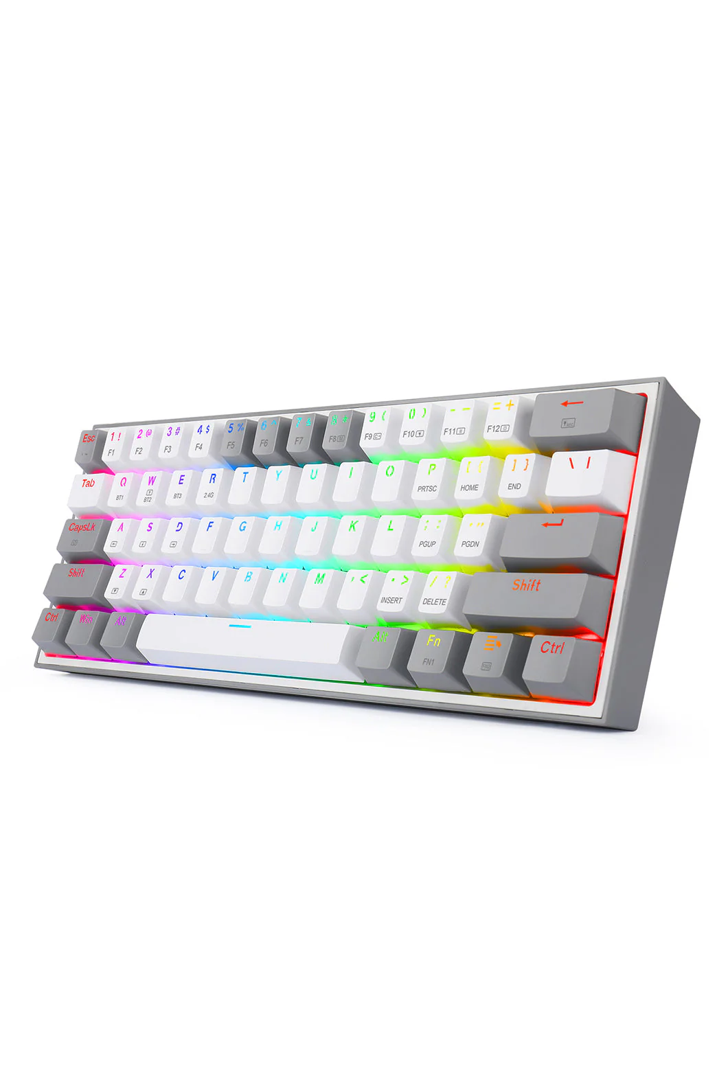 Redragon K616-RGB Fizz Pro White Grey 65% Tri-Mode Wireless Mechanical Gaming Keyboard - Image 2