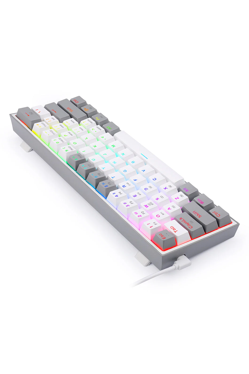 Redragon K616-RGB Fizz Pro White Grey 65% Tri-Mode Wireless Mechanical Gaming Keyboard - Image 5