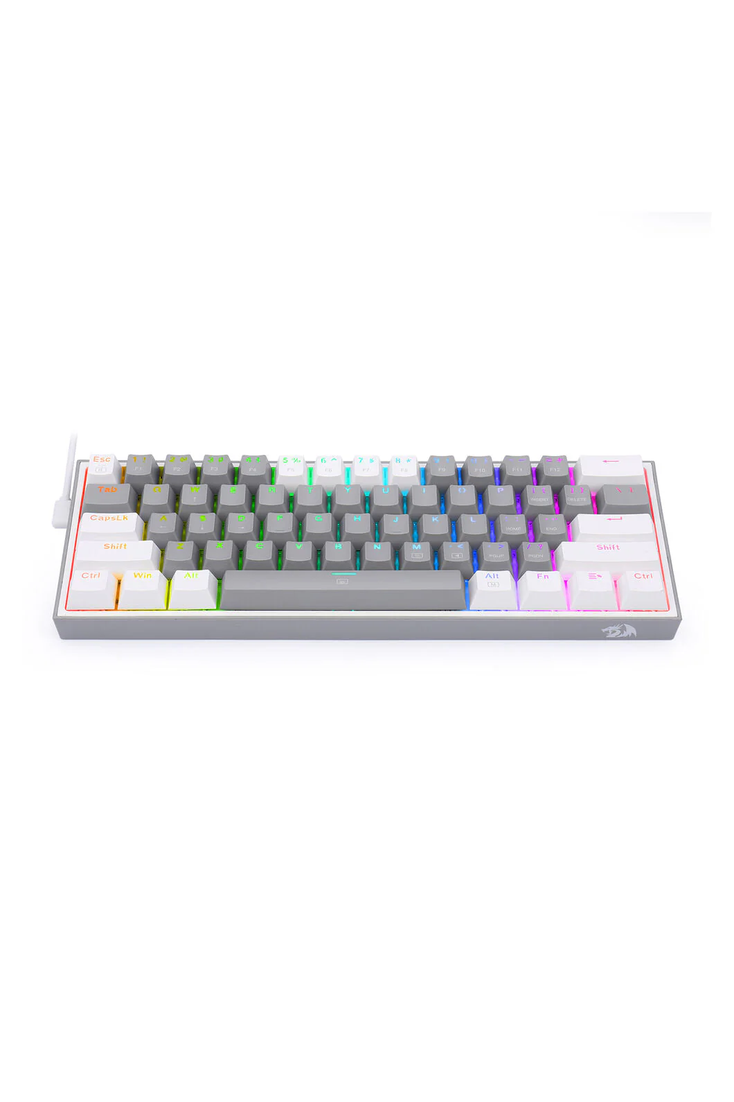 Redragon K617-RGB Fizz Grey/White 60% Wired Mechanical Gaming Keyboard - Image 6