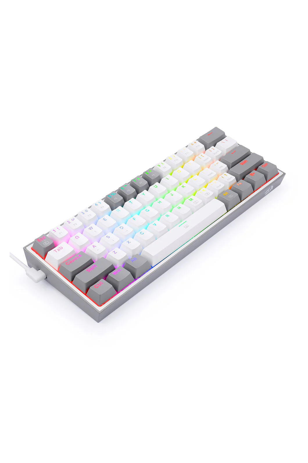 Redragon K617-RGB Fizz White/Grey 60% Wired Mechanical Keyboard - Image 4
