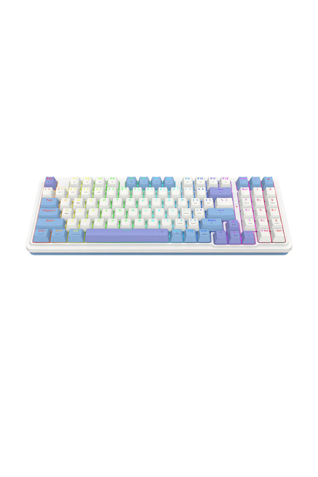 Redragon K664WBP RGB Pro Gloria White Purple 94% Gasket Wireless Mechanical Keyboard - Image 2