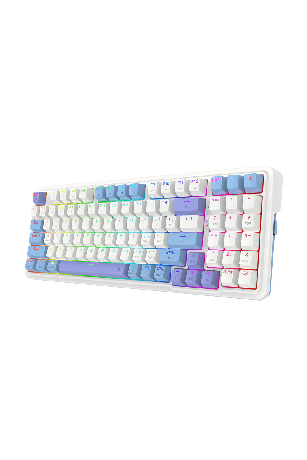 Redragon K664WBP RGB Pro Gloria White Purple 94% Gasket Wireless Mechanical Keyboard - Image 6