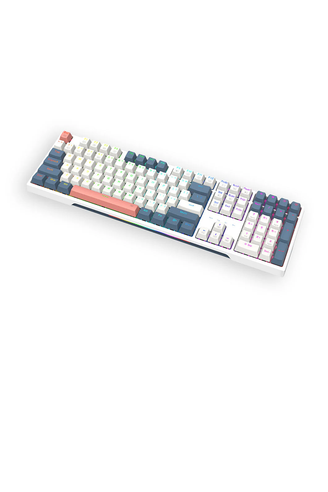 Redragon K668WBO-RGB Trundle KB - White/Blue - Image 5