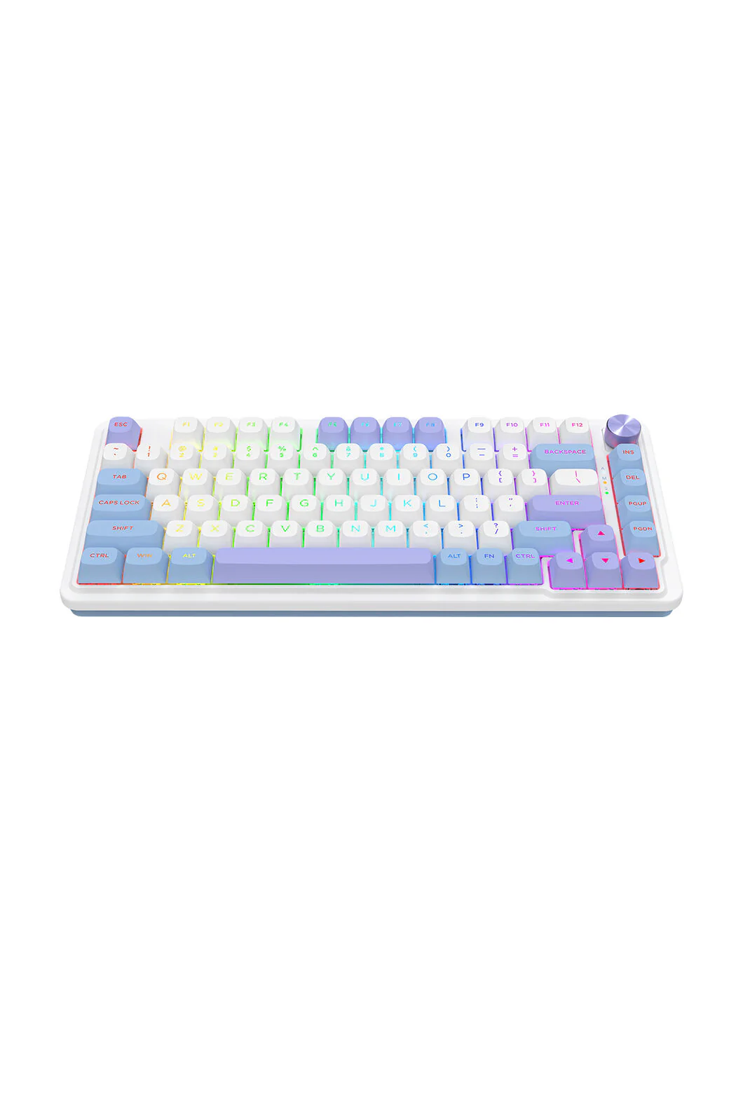 Redragon K673WBP RGB Max White Purple 75% Gasket Wireless Mechanical Keyboard - Image 4