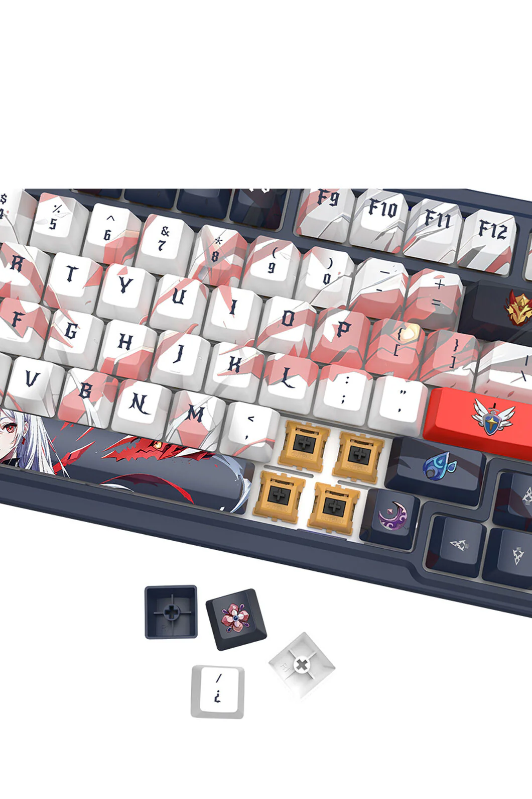 Redragon K686AK RGB Pro EISA Navy White 98+1 Gasket Wireless Mechanical Keyboard - Image 8