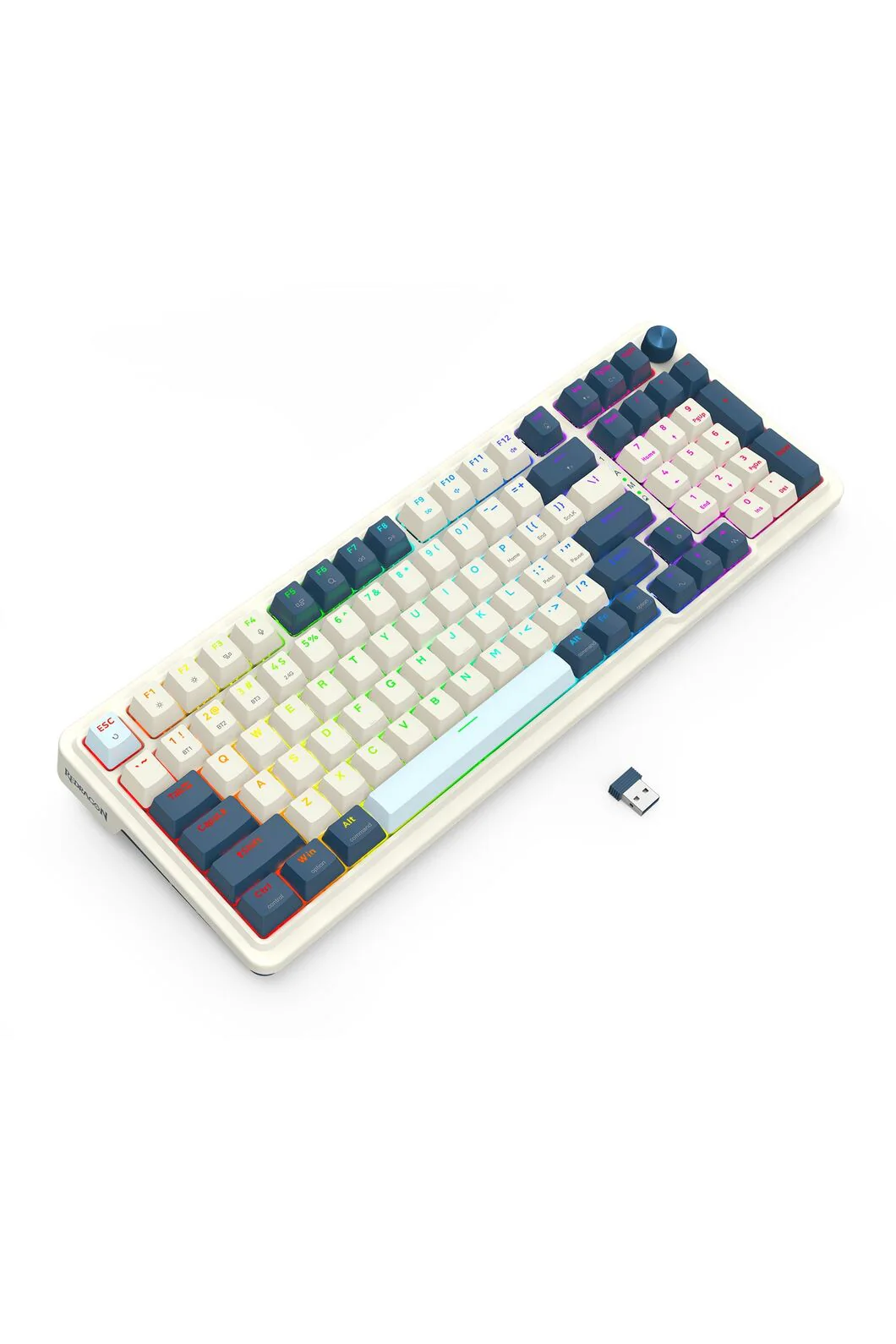 Redragon K686WB RGB Pro EISA Navy 98+1 Gasket Wireless Mechanical Keyboard - Image 5