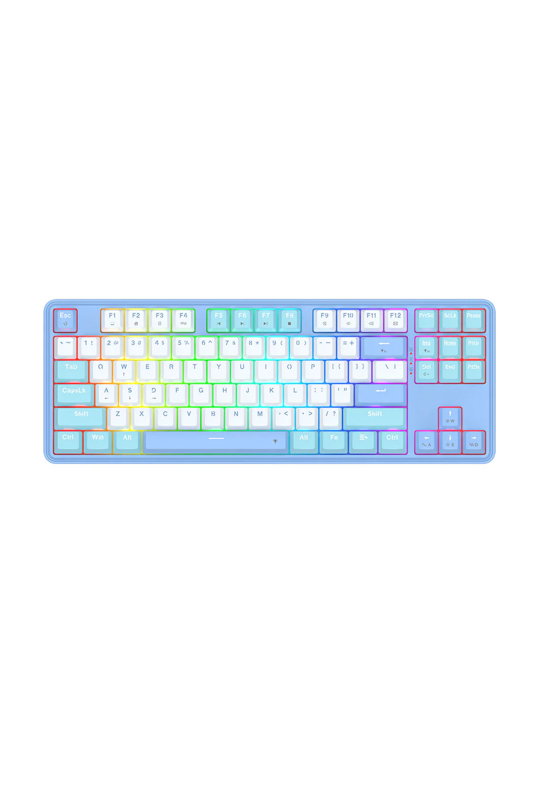 Redragon K707WBB RGB S.Blade White/Blue TKL Gasket Mounted Linear Gaming Keyboard