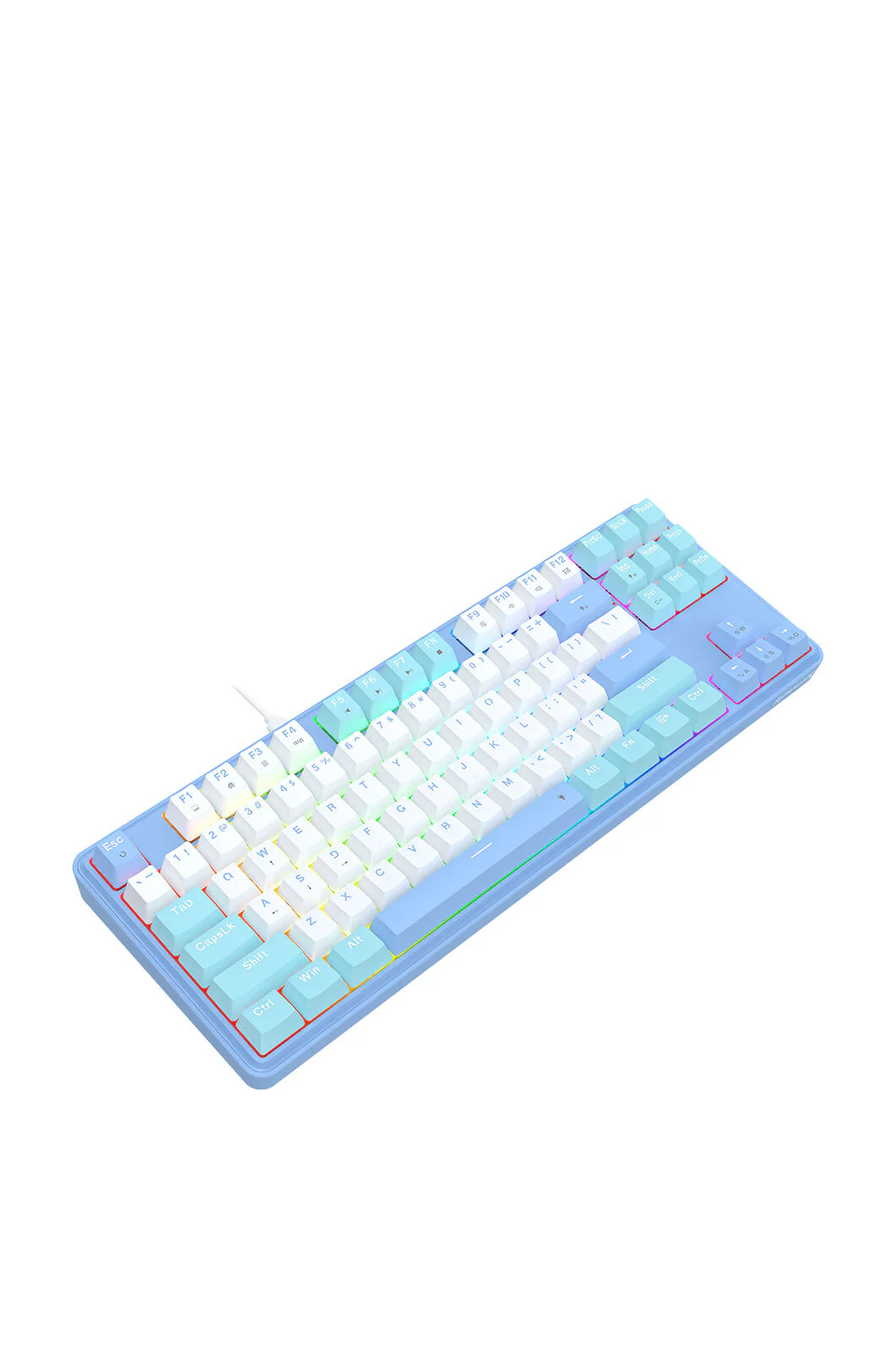 Redragon K707WBB RGB S.Blade White/Blue TKL Gasket Mounted Linear Gaming Keyboard - Image 5