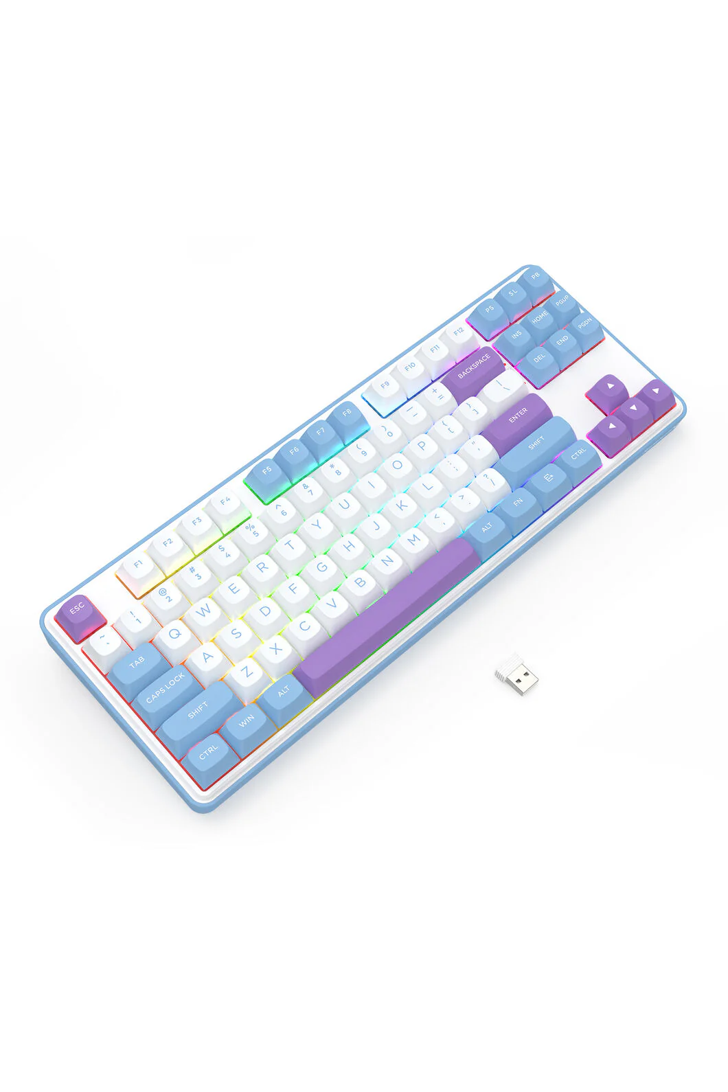 Redragon K707WBP RGB Pro S.Blade Purple TKL Gasket Wireless Mechanical Keyboard - Image 5