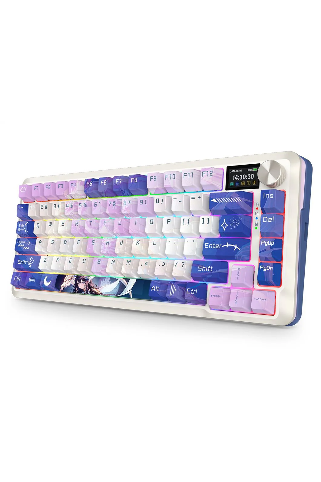 Redragon K708AK-RGB Pro Fleact Purple 75% LCD Mechanical Keyboard - Image 7