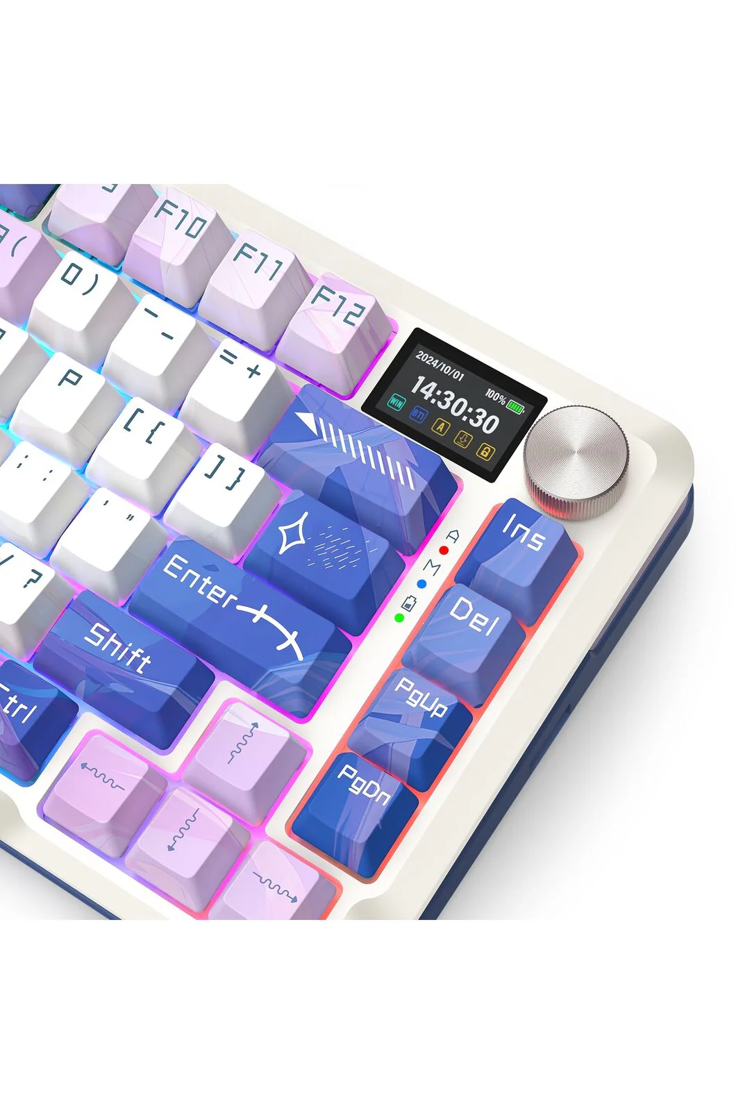 Redragon K708AK-RGB Pro Fleact Purple 75% LCD Mechanical Keyboard - Image 9