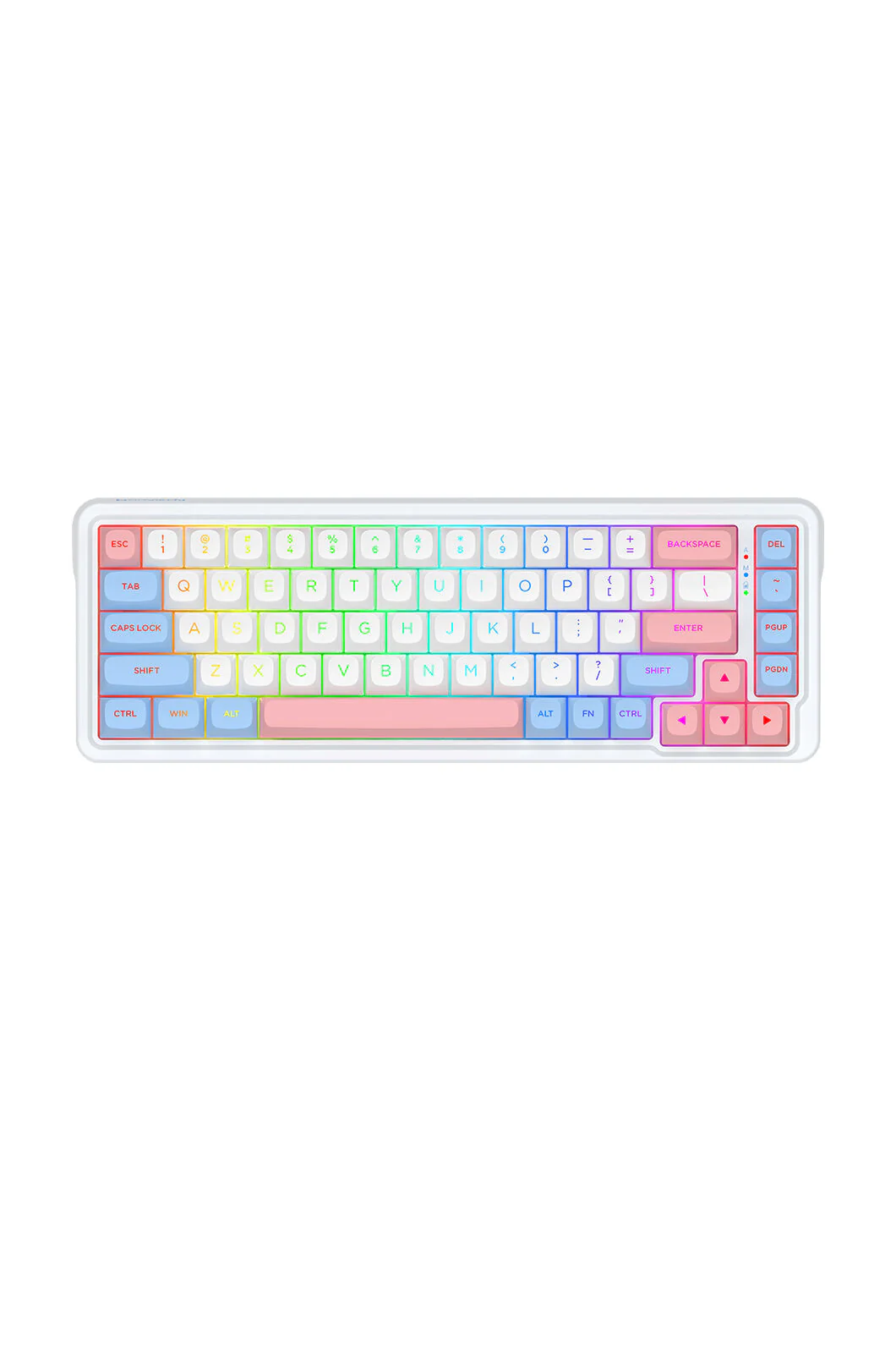 Redragon K709WBP RGB Pro Nova White/Blue/Pink 65% Wireless Gasket Gaming Keyboard