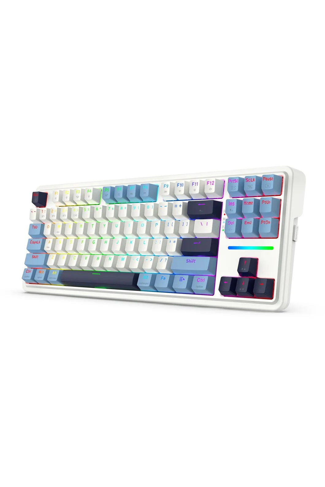 Redragon K728WBB RGB Pro Antonium Pro White TKL Gasket Wireless Mechanical Keyboard - Image 2