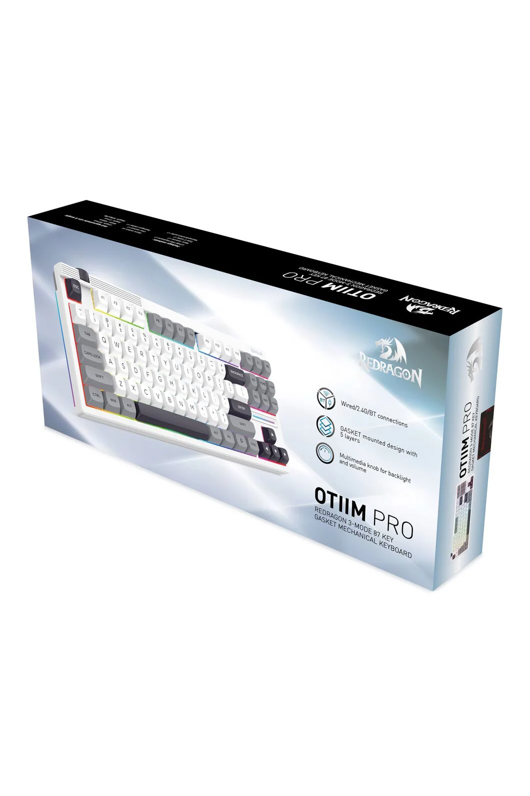 Redragon K729WGB RGB Pro OTIM Pro White TKL Gasket Wireless Mechanical Keyboard - Image 11